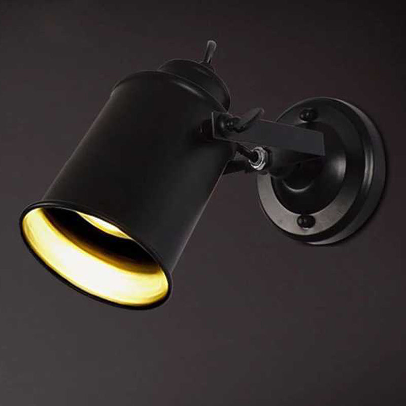 Metallzylinderwand montierte Lampen Industrial Style 1 Licht Wandleuchte Leuchte