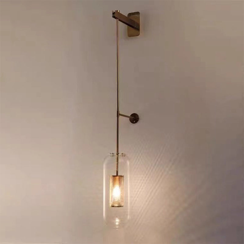 Glaszylinderwand montierte Lampen zeitgenössische 1 leichte Wandleuchte
