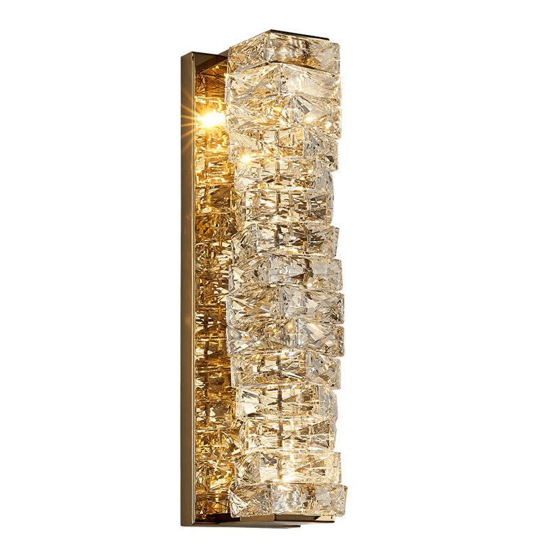Geometrischer Schatten Einleichter Wandleuchter moderner Kristallwandmontageleuchte