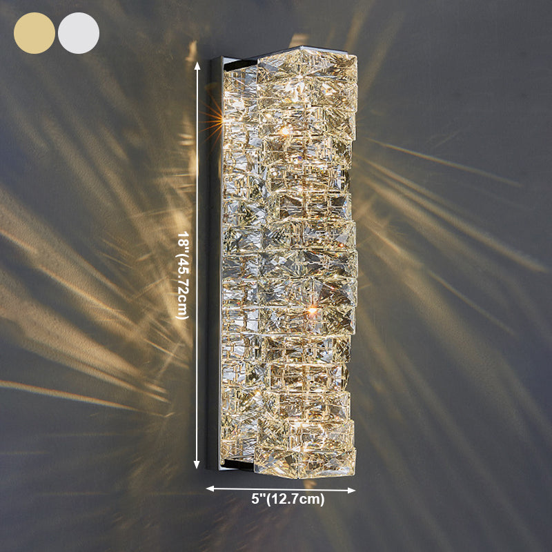 Geometrischer Schatten Einleichter Wandleuchter moderner Kristallwandmontageleuchte