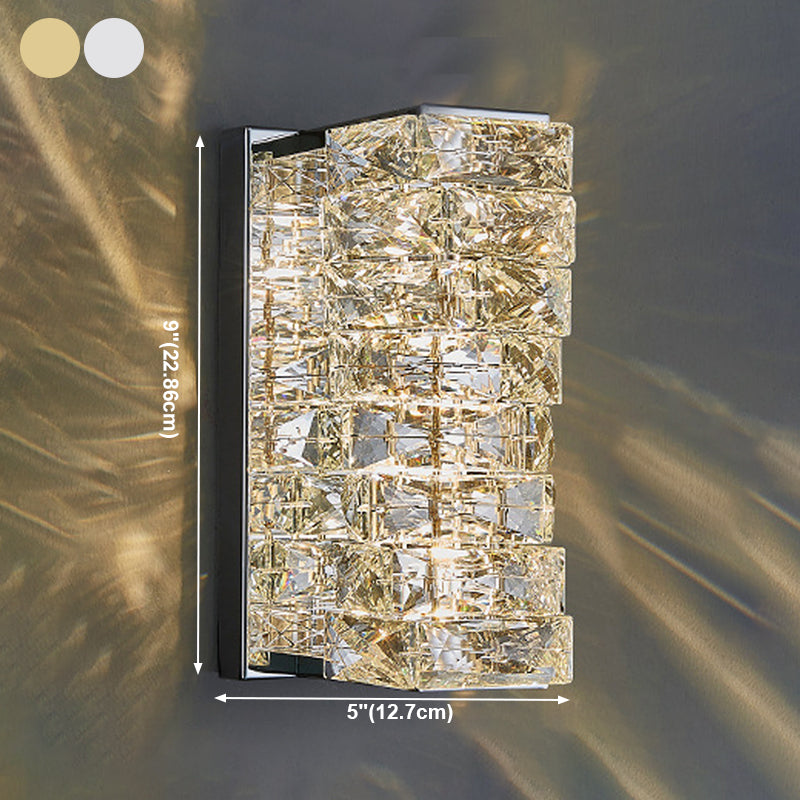 Geometrischer Schatten Einleichter Wandleuchter moderner Kristallwandmontageleuchte