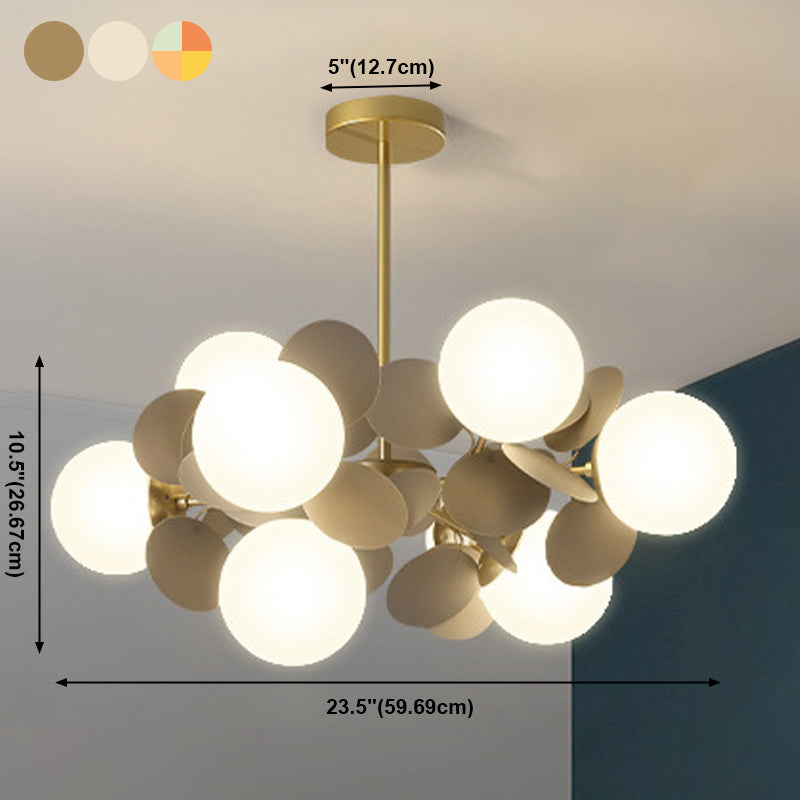 MODERNO STYLE GLOBE GLOBE Light a sospensione a sospensione Multi latte Lampadella illuminazione del lampadario