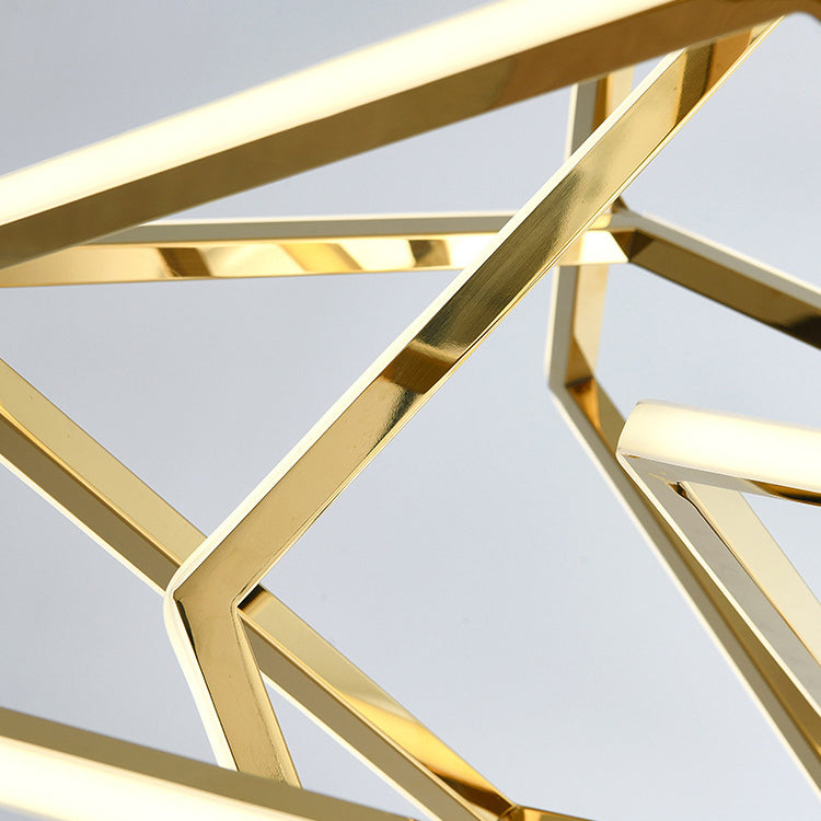 Geometrische metalen kroonluchter verlichtingsarmaturen moderne stijl hangende hanglampen
