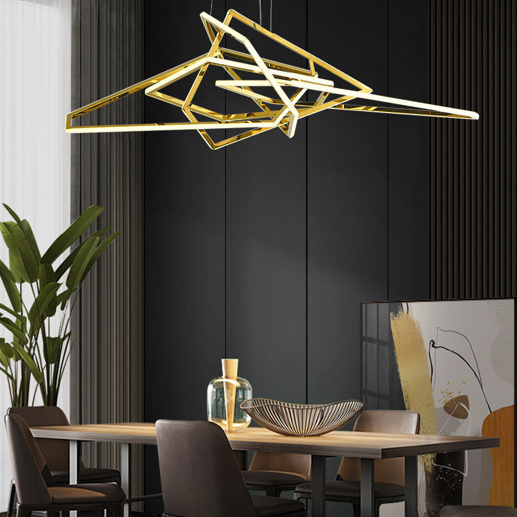 Geometrische metalen kroonluchter verlichtingsarmaturen moderne stijl hangende hanglampen