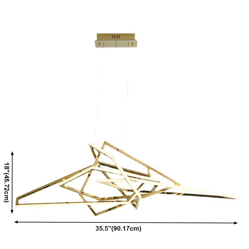 Fissature di illuminazione geometrica in metallo in metallo Luci a sospensione in stile moderno
