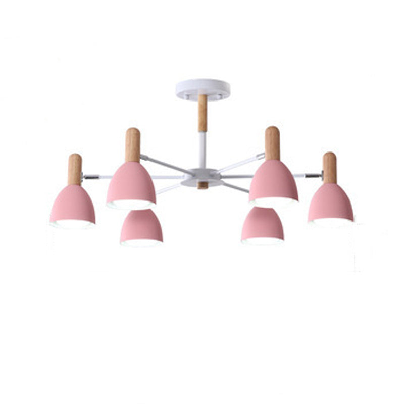 Multi -lichten conische hangende verlichtingsarmaturen moderne stijl metalen plafond kroonluchter