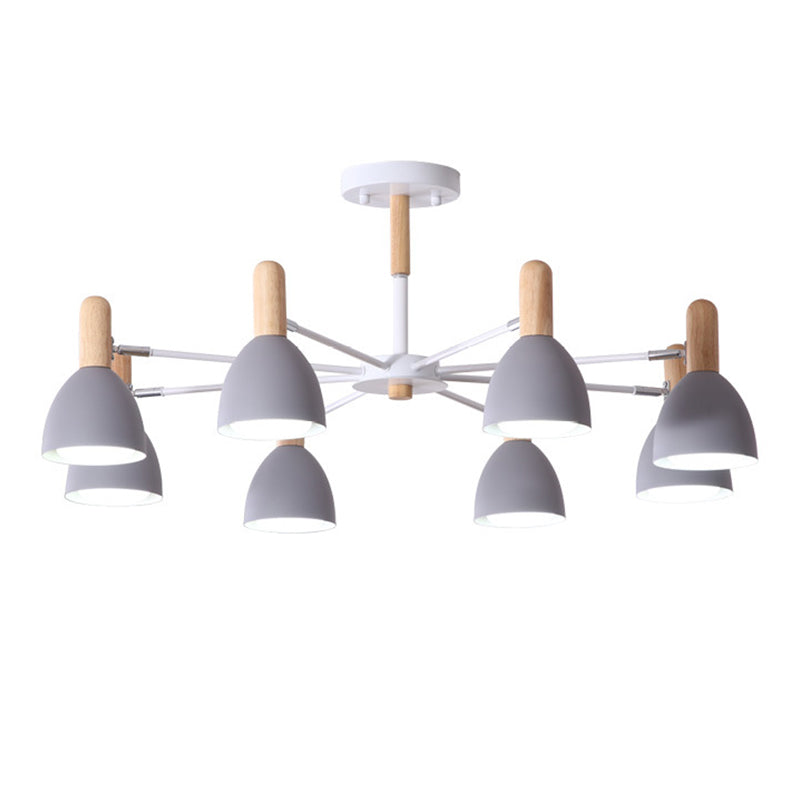 Multi -lichten conische hangende verlichtingsarmaturen moderne stijl metalen plafond kroonluchter