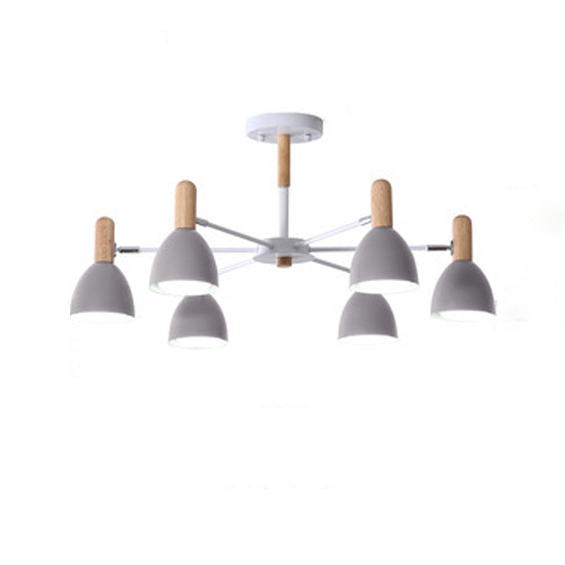 Multi -lichten conische hangende verlichtingsarmaturen moderne stijl metalen plafond kroonluchter
