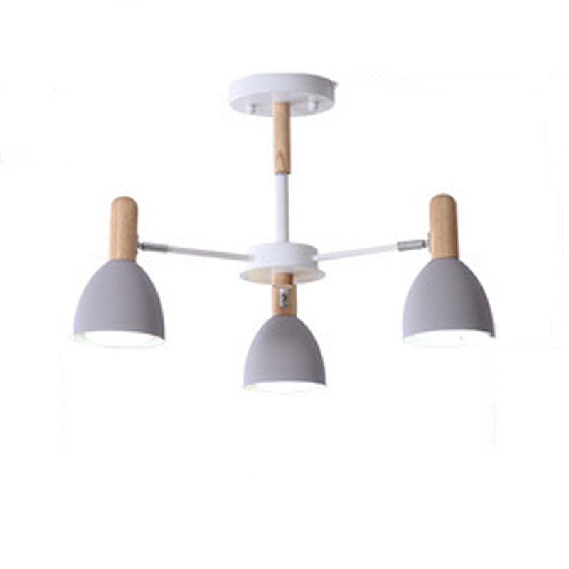 Multi -lichten conische hangende verlichtingsarmaturen moderne stijl metalen plafond kroonluchter
