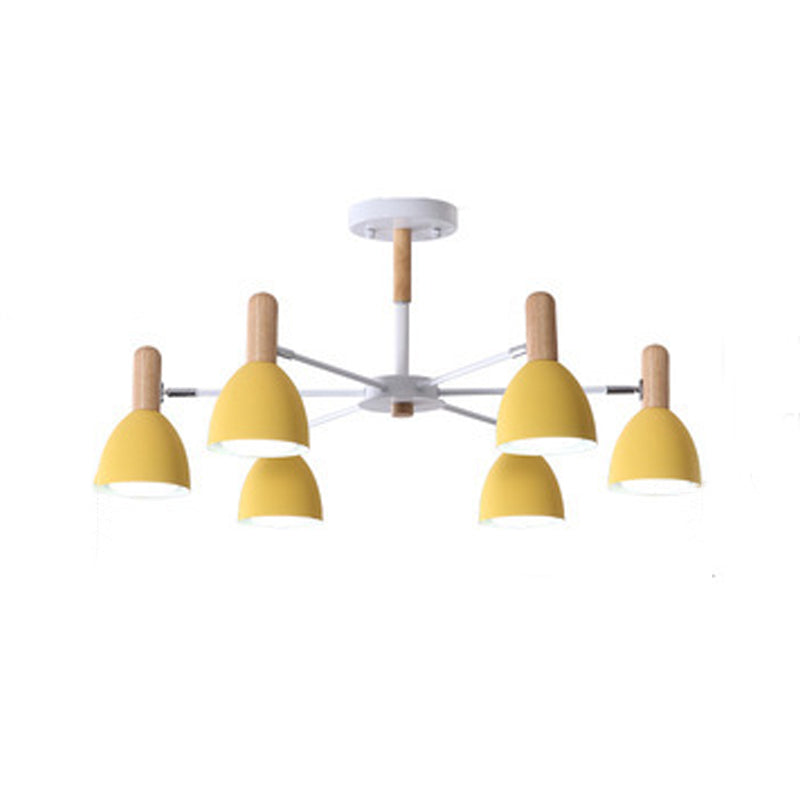 Multi -lichten conische hangende verlichtingsarmaturen moderne stijl metalen plafond kroonluchter