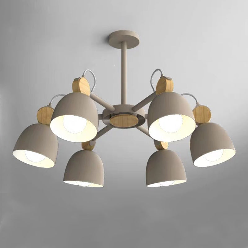 Modern Style Tapered Ceiling Pendant Light Metal Multi Lights Hanging Light Fixtures