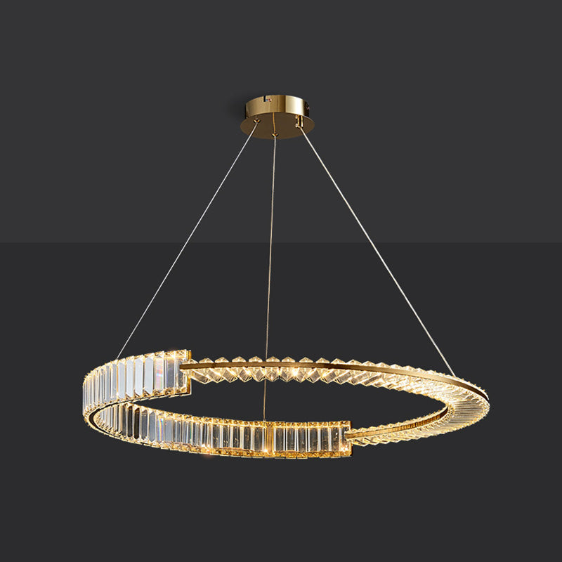 Moderne stijl helder kristal plafond hanger lichtring hangende verlichtingsarmaturen
