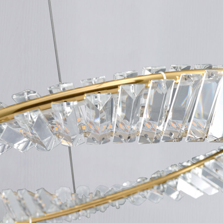 Light Luxury Style LED Pendant Chandelier Light Crystal Ceiling Pendant Light