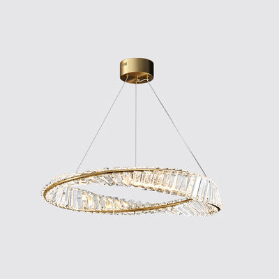 Light Luxury Style LED Pendant Chandelier Light Crystal Ceiling Pendant Light