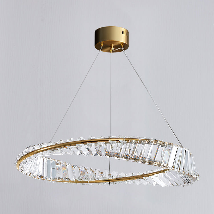 Light Luxury Style LED Pendant Chandelier Light Crystal Ceiling Pendant Light