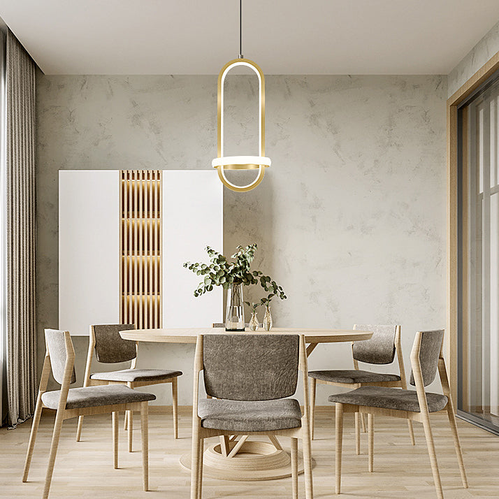 Moderne kreative LED -Anhänger leichte Aluminium Lineare Innenhängelampe mit Silikonschatten