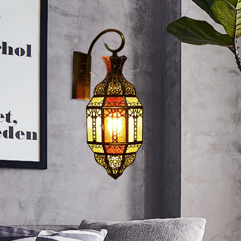 Lampada a parete a parete a parete 1 luci Arab Living Room Sconce Lighting With Urn Metal Shade in ottone