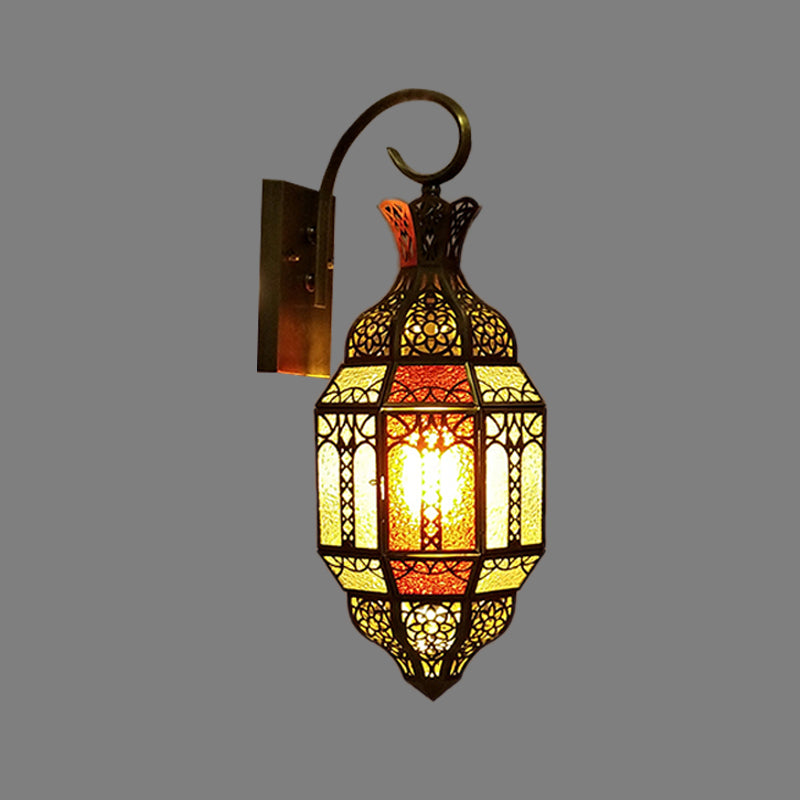 Lampada a parete a parete a parete 1 luci Arab Living Room Sconce Lighting With Urn Metal Shade in ottone