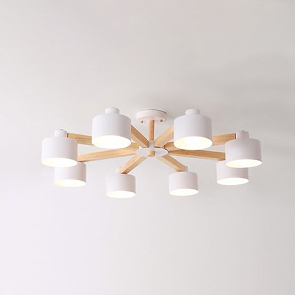 Lampade a sospensione del cilindro in metallo Lampada moderna Multi Lights Suspension Lampada
