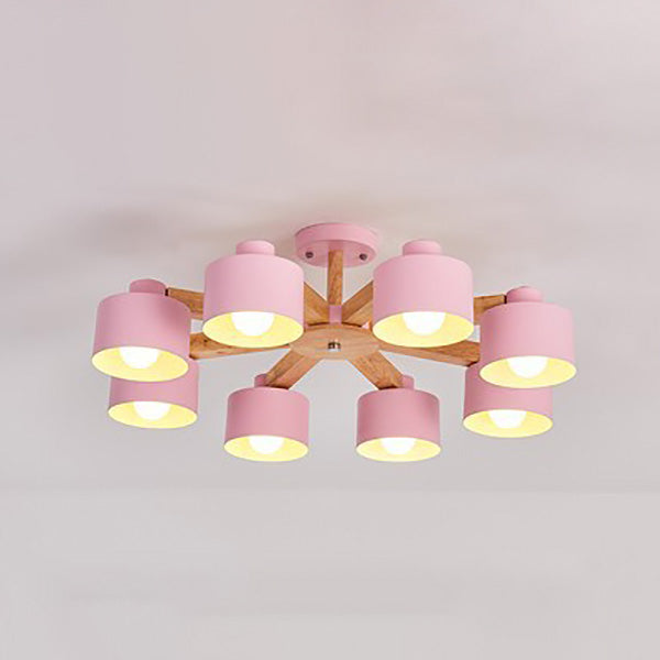 Lampade a sospensione del cilindro in metallo Lampada moderna Multi Lights Suspension Lampada