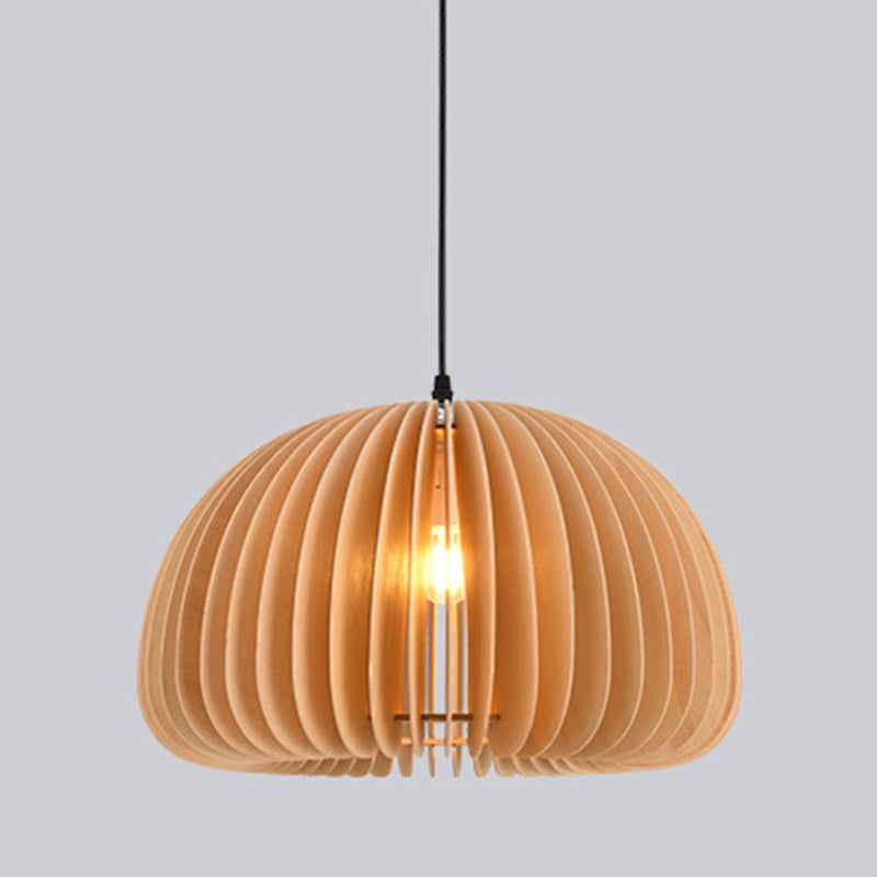 Massive Holzhängerlampe modern einfach einfach nach unten hängen hungehörig für Wohnzimmer Schlafzimmer