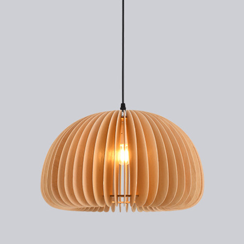 Massive Holzhängerlampe modern einfach einfach nach unten hängen hungehörig für Wohnzimmer Schlafzimmer