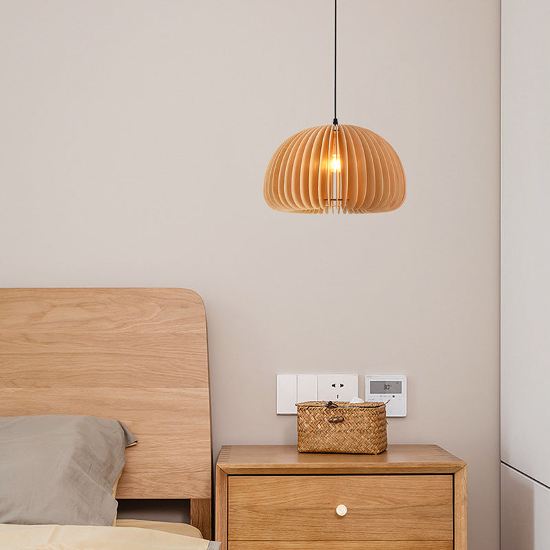 Massive Holzhängerlampe modern einfach einfach nach unten hängen hungehörig für Wohnzimmer Schlafzimmer