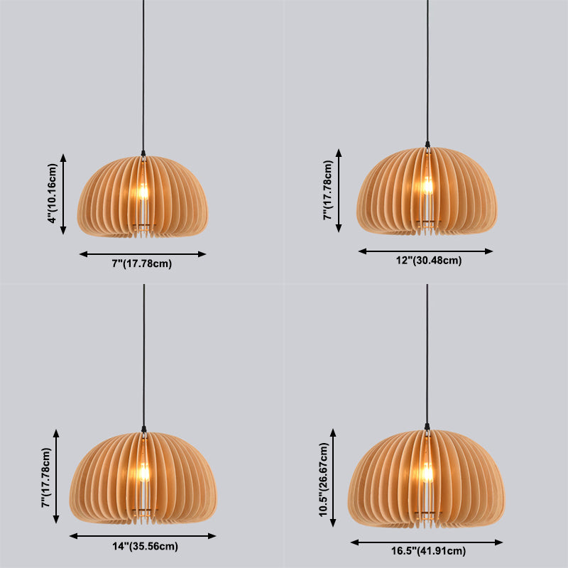 Massive Holzhängerlampe modern einfach einfach nach unten hängen hungehörig für Wohnzimmer Schlafzimmer