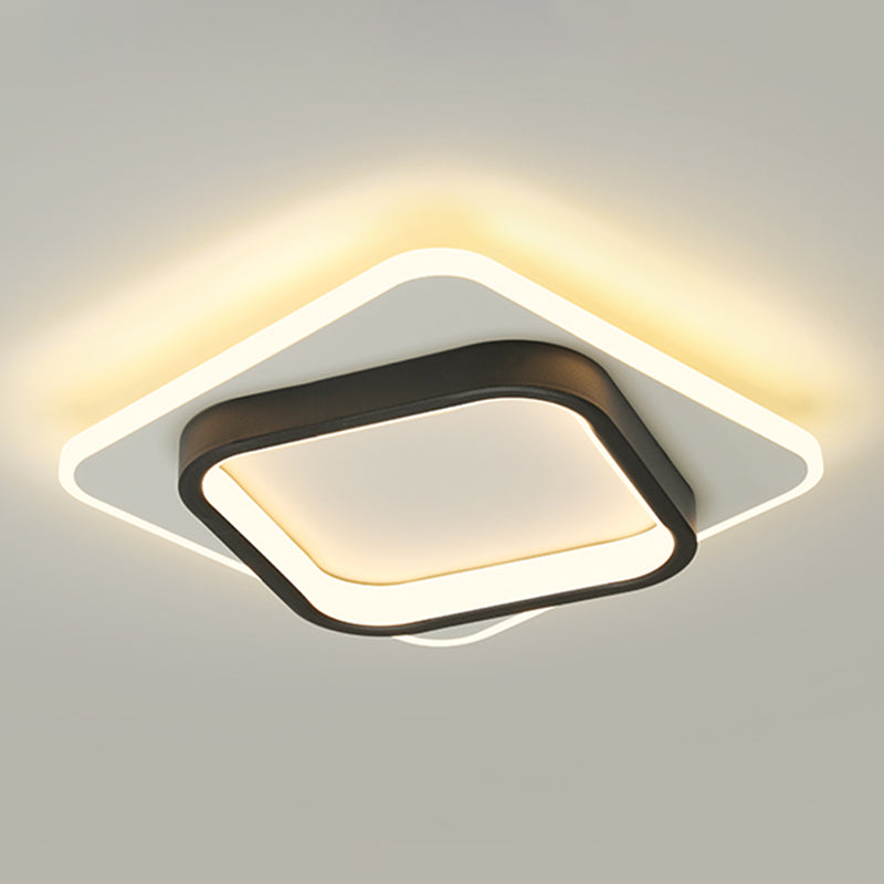 Lámpara de techo LED geométrica Lámpara de montaje empotrada simple y moderna para pasillo