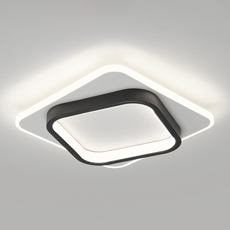 Lámpara de techo LED geométrica Lámpara de montaje empotrada simple y moderna para pasillo