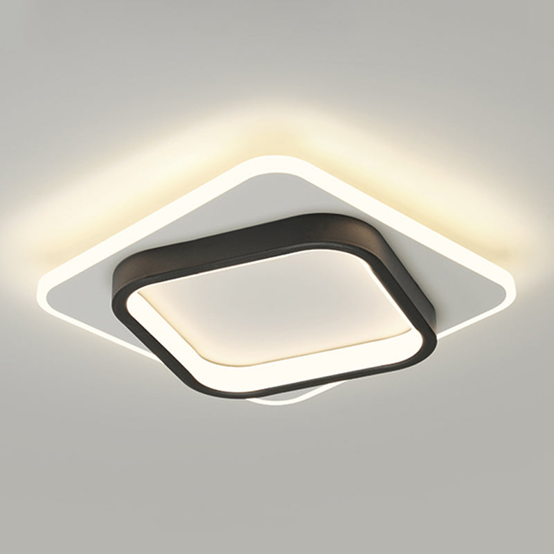 Lámpara de techo LED geométrica Lámpara de montaje empotrada simple y moderna para pasillo