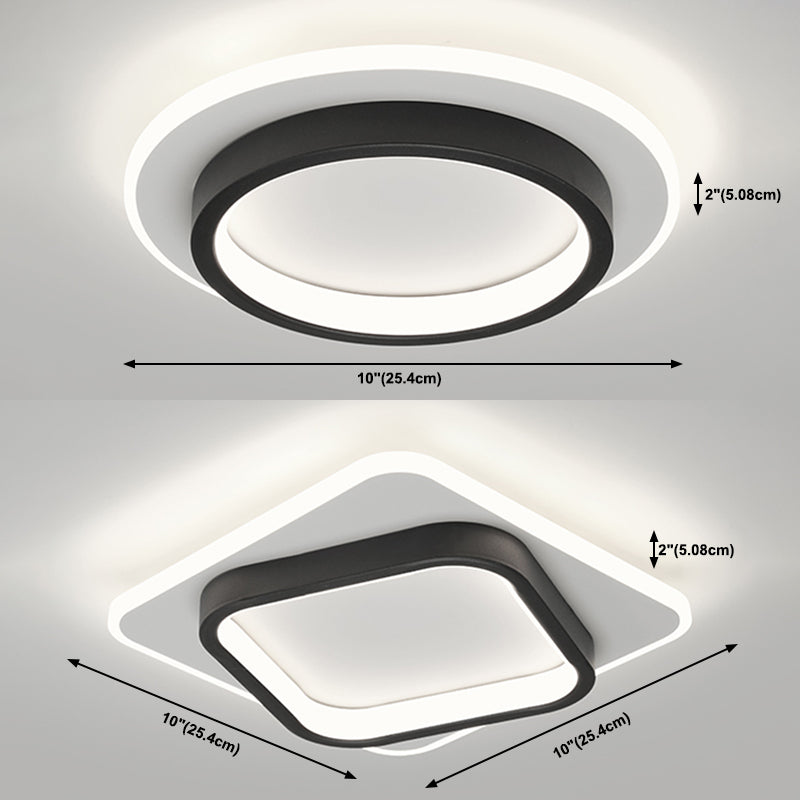 Lámpara de techo LED geométrica Lámpara de montaje empotrada simple y moderna para pasillo