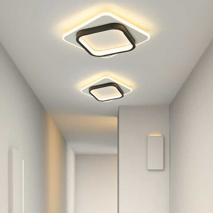 Lámpara de techo LED geométrica Lámpara de montaje empotrada simple y moderna para pasillo