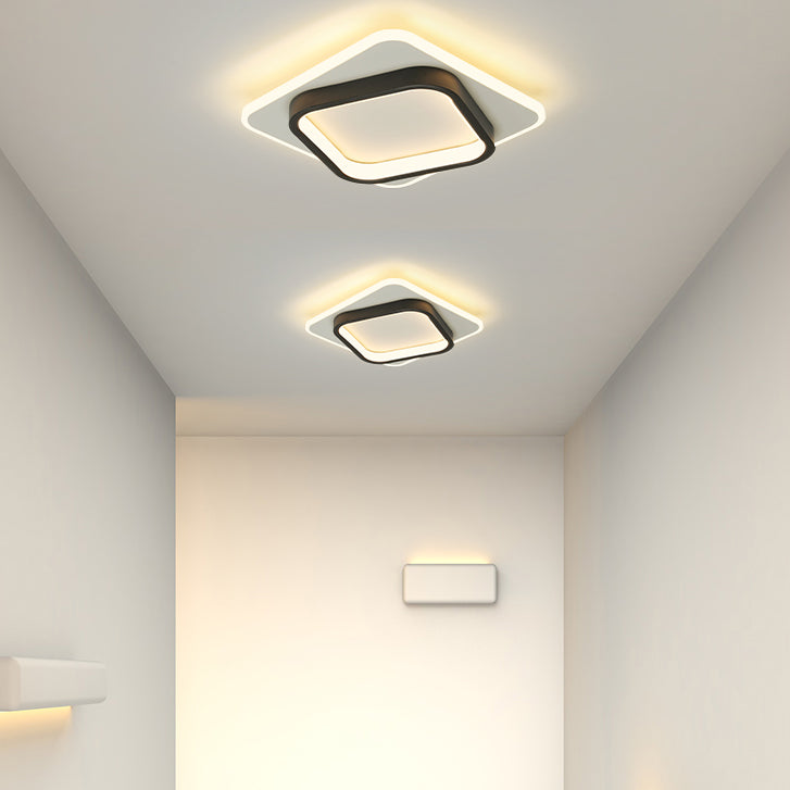 Lámpara de techo LED geométrica Lámpara de montaje empotrada simple y moderna para pasillo