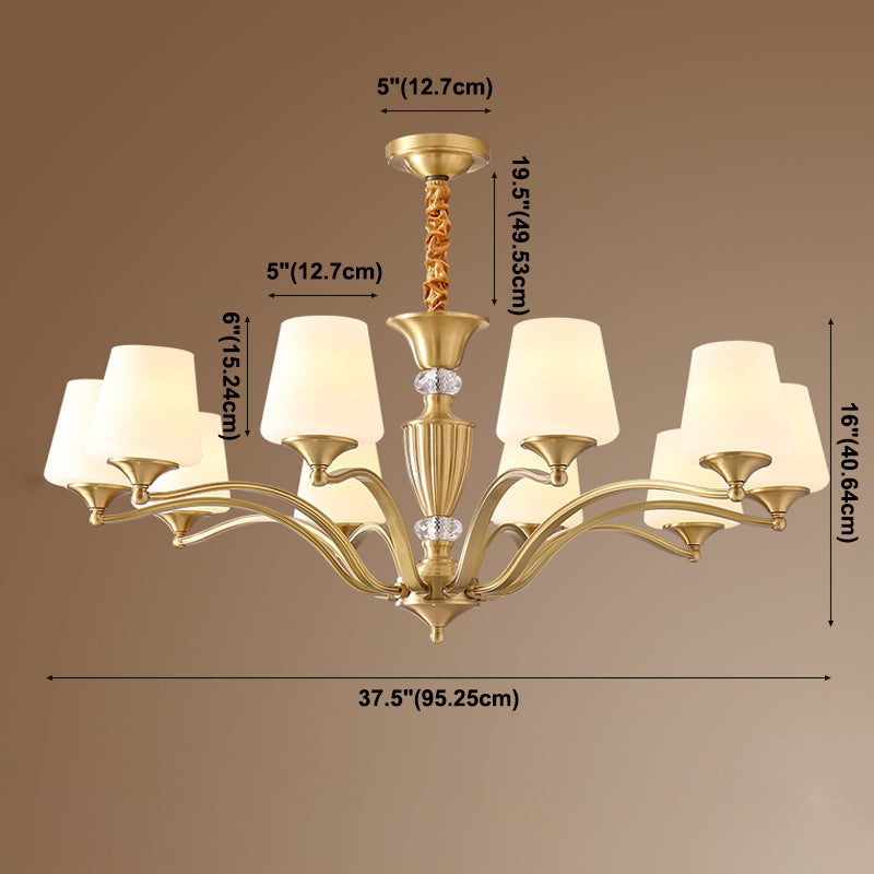 Accesorios de iluminación de la lámpara de campana Luz de suspensión tradicional de múltiples cabezas con cristal transparente