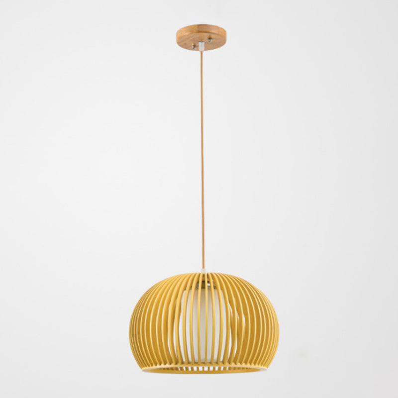 1 Licht hängende Lichtkit Asian Style Schüssel Form Holz Anhänger Beleuchtung