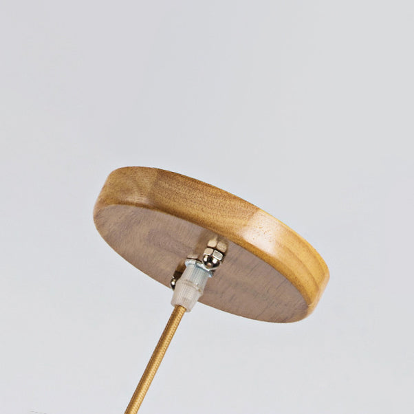 1 Licht hängende Lichtkit Asian Style Schüssel Form Holz Anhänger Beleuchtung