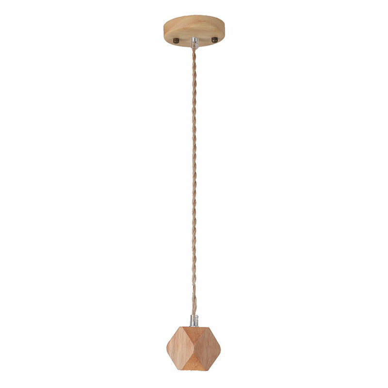 Offene Glühbirne hängende Licht nach unten Licht Holzhängung Licht für Wohnzimmer Schlafzimmer