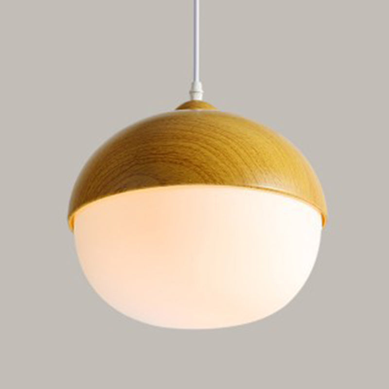 1-Light Pendant Light Modern Style Geometric Shape Lighting Pendant with Glass Shade