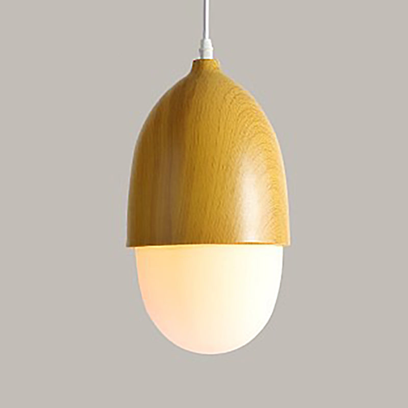 1-Light Pendant Light Modern Style Geometric Shape Lighting Pendant with Glass Shade
