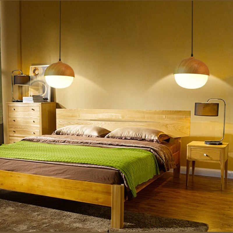 1-Light Pendant Light Modern Style Geometric Shape Lighting Pendant with Glass Shade