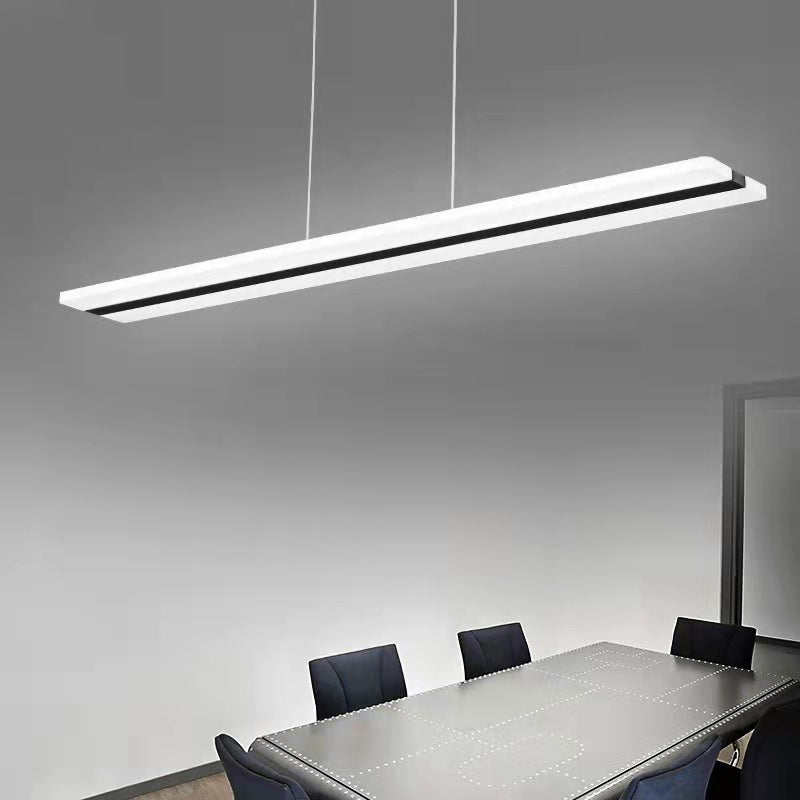 Long Strip LED Island Light moderniste suspendu suspendu pour le salon salle à manger salon