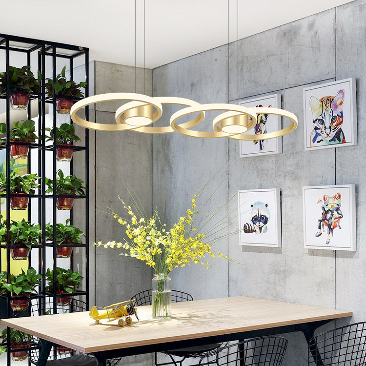 Einfachheit Ring geformtes Insel LED -LED Pendellicht für Wohnzimmer Esszimmer