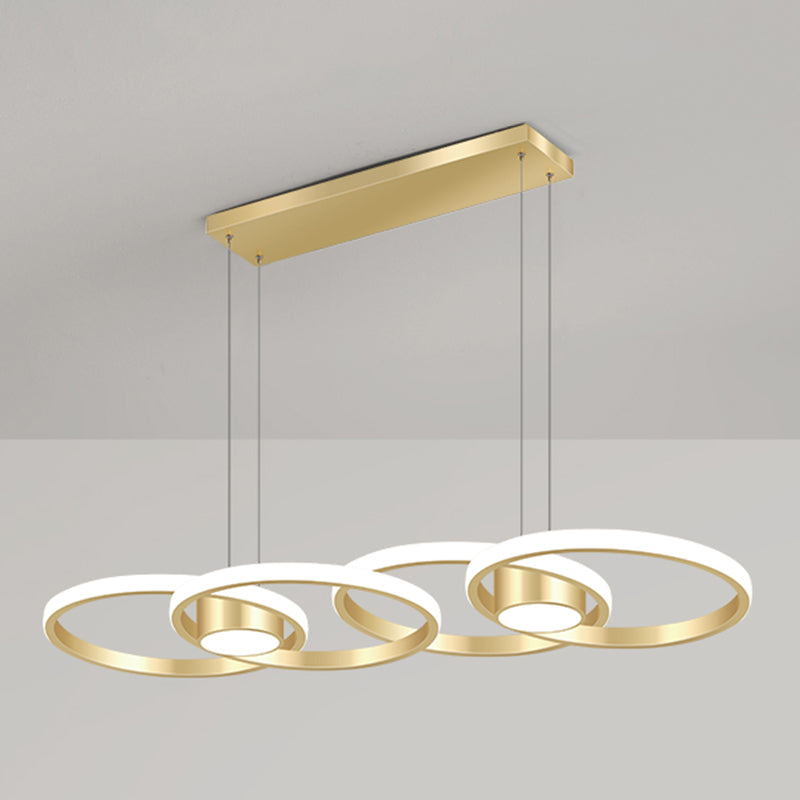 Einfachheit Ring geformtes Insel LED -LED Pendellicht für Wohnzimmer Esszimmer