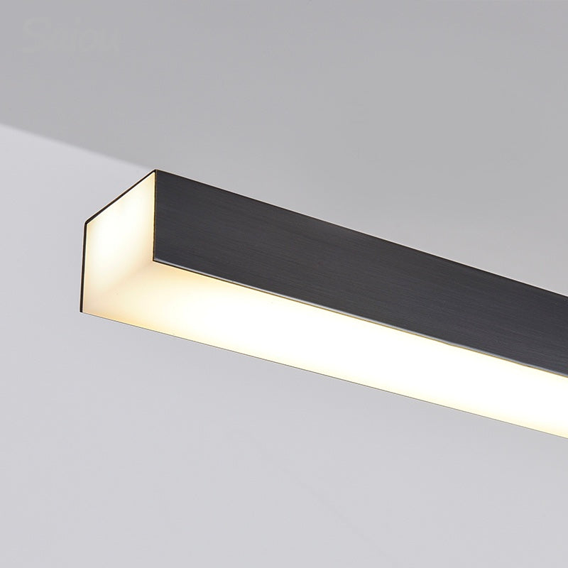 Simplicity Contemporary Island Light Metal Long Strip Hanging Light for Dining Room