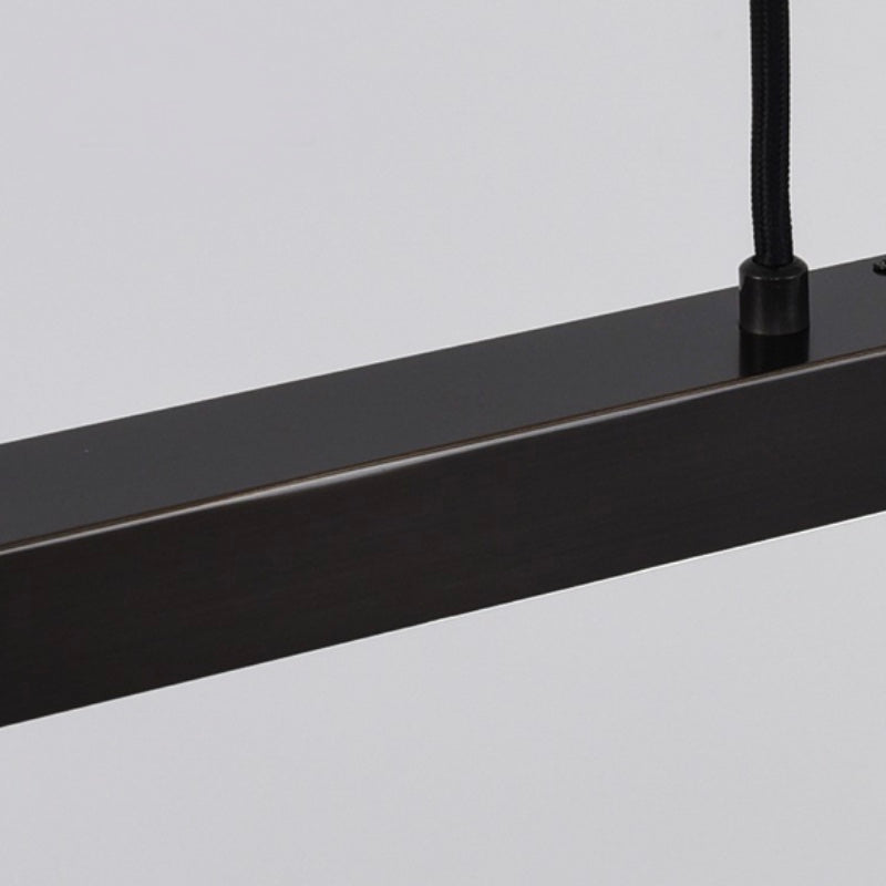 Simplicity Contemporary Island Light Metal Long Strip Hanging Light for Dining Room