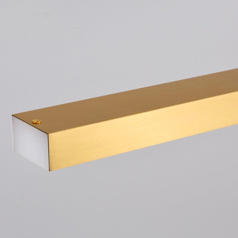 Simplicity Contemporary Island Light Metal Long Strip Hanging Light for Dining Room