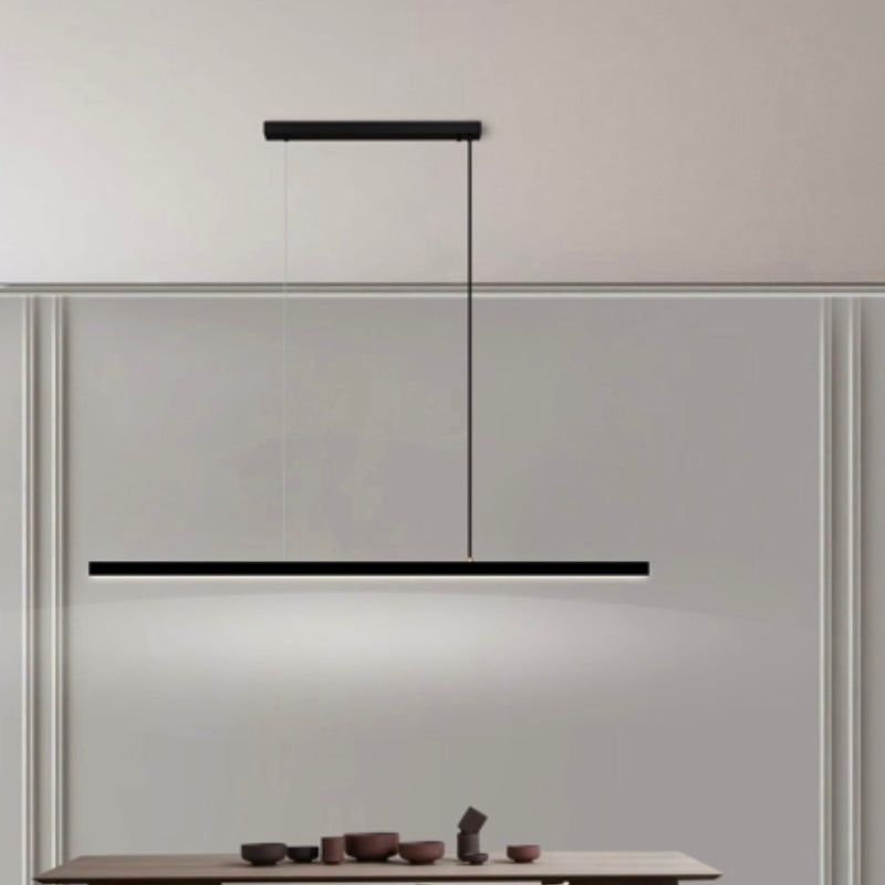 Simplicity Contemporary Island Light Metal Long Strip Hanging Light for Dining Room