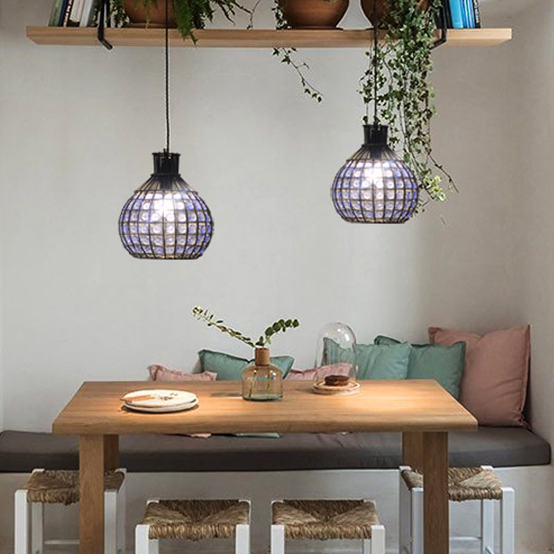 1 SUSPENSION PRENDANT PRENDANT VINTAGE BAL METAL METAL PLAFIER PLACE ALIMENTATION EN ROUGE / GREEN / POUR PUPLE POUR RESTAUT