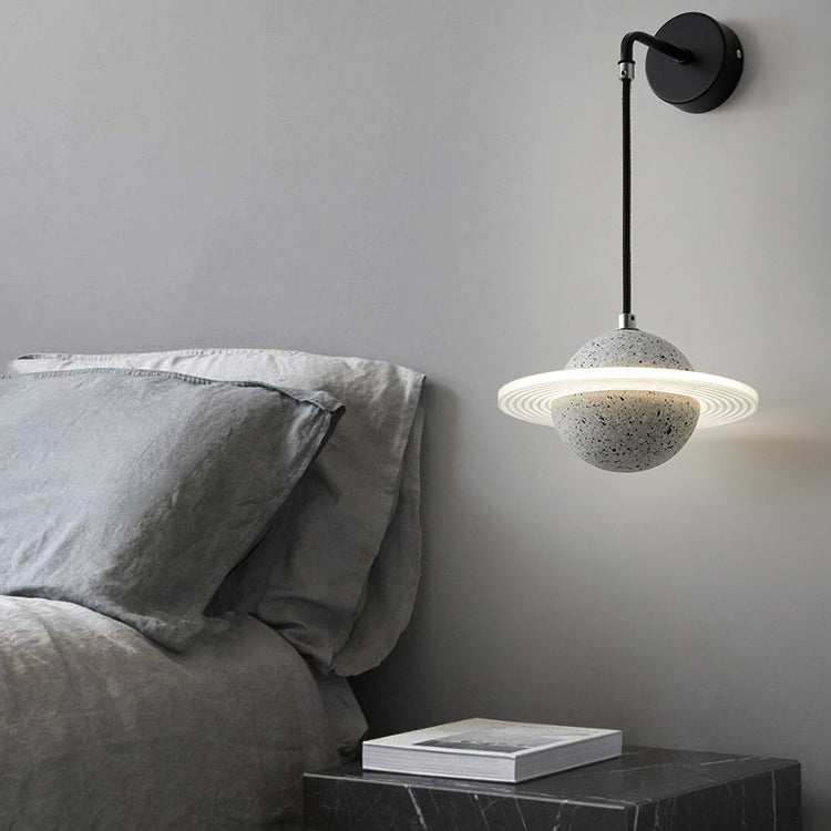 Zeitgenössische Wandleuchter moderner Zement Planet Boy Room Wandmontage Leuchte